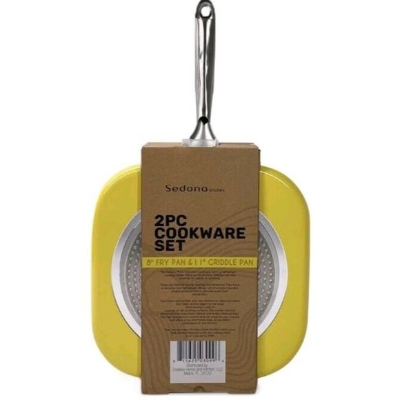 sedona Kitchen Sedona Kitchen 8 Fry Pan And 1 Griddle Pan 2pc